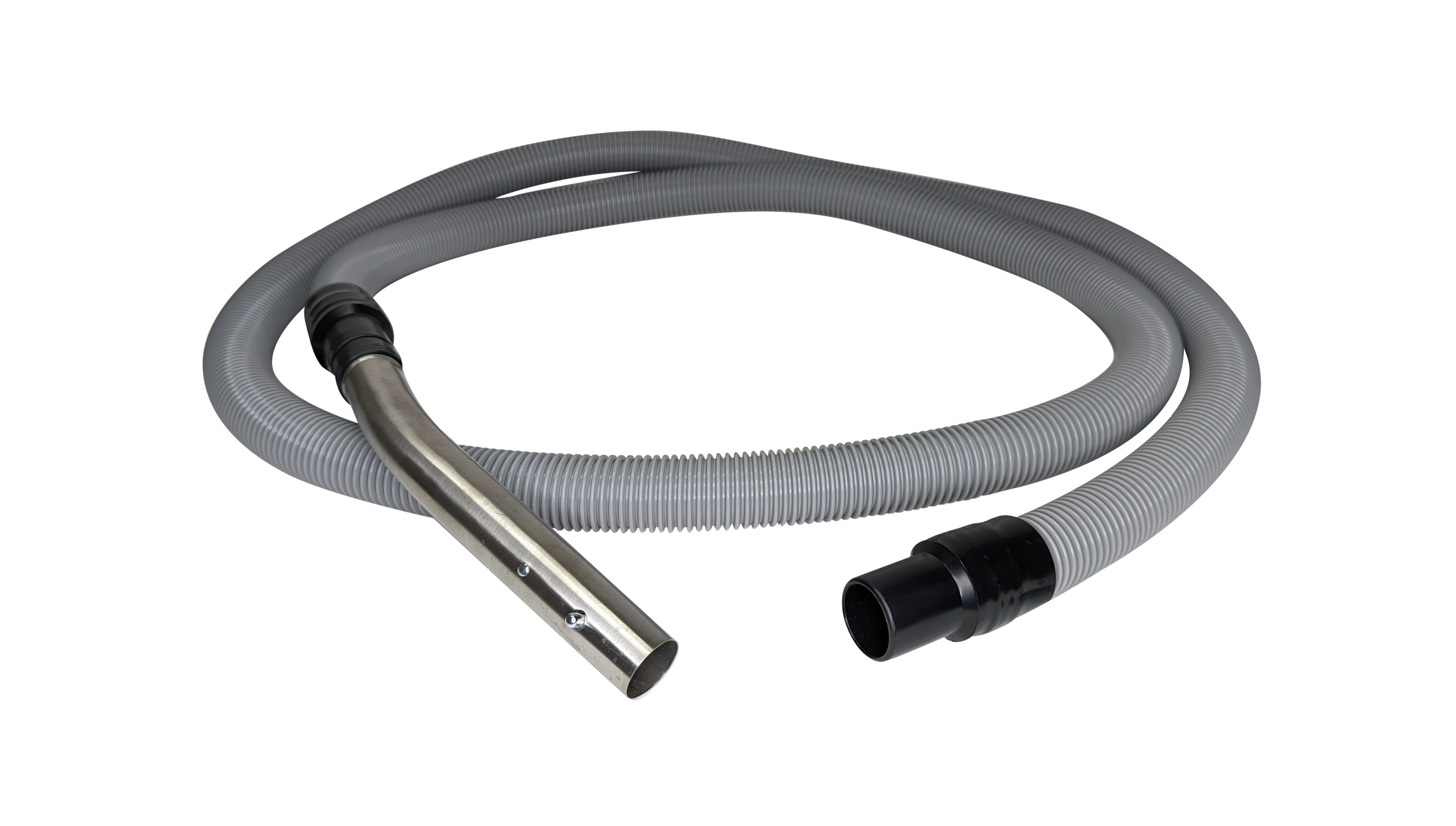 Vacuum Hose With Chrome Elbow For Rapid Groom Vacuum 10 Foot 1.25 Inch Diameter